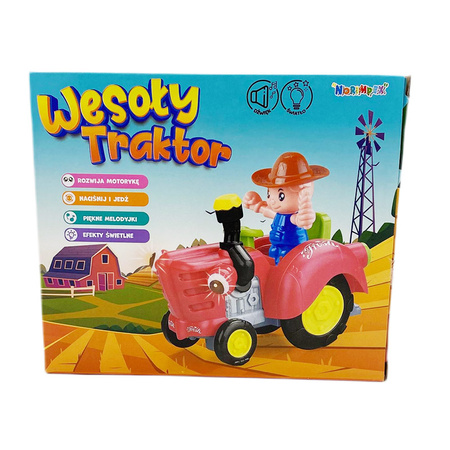 Traktor z farmerem ze światłem i dźwiękiem 