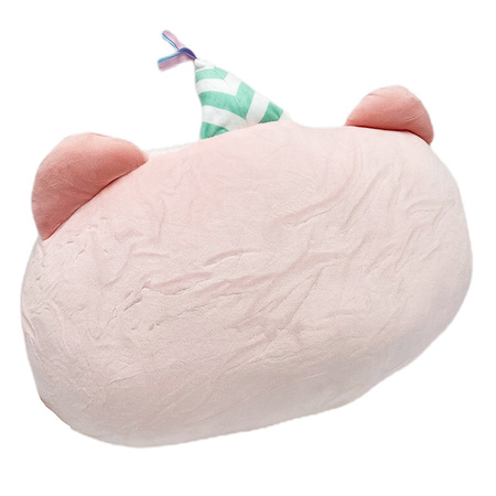 Pluszowa poduszka maskotka URODZINOWA ŚWINKA z czapeczką przytulanka