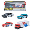 HW Hot Wheels PREMIUM Zestaw kolekcjonerski 3 aut z transporterem 