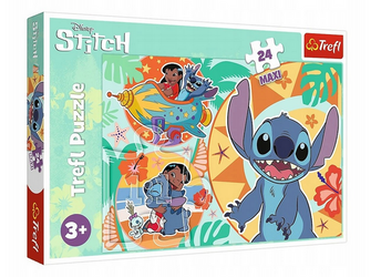 PUZZLE MAXI 24 EL WESOŁY DZIEŃ LILOM I STITCH TREFL 14365