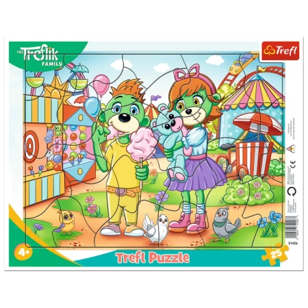 Puzzle ramkowe 25 elementów Rodzinny dzień Trefliki Trefl