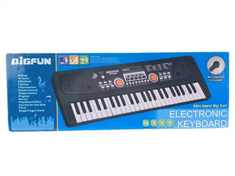 Keyboard muzyczny B/O z mikrofonem 49 klawiszy programowanie i nagrywanie