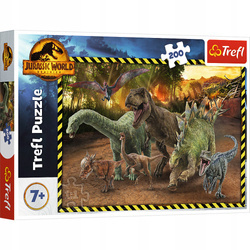 Puzzle 200 elementów dinozaury z Parku Jurajskiego Trefl