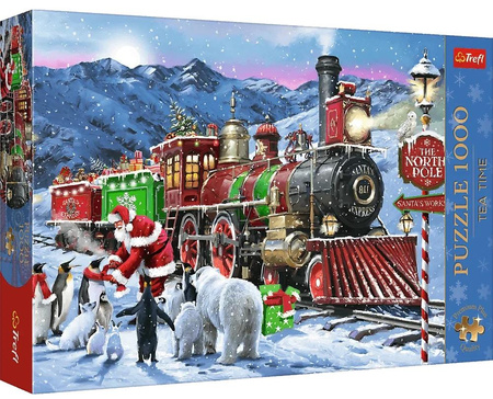 Puzzle 1000 Trefl Premium Plus Świąteczny pociąg