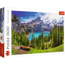 Puzzle 1500 elementów Jezioro Oeschinen w Alpach Trefl