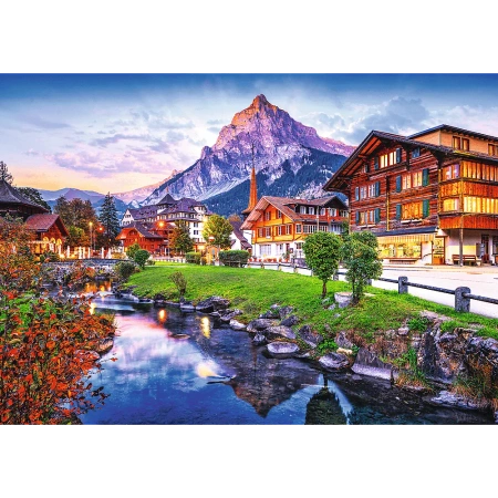 Puzzle 1000 el. Alpejskie miasteczko, Szwajcaria Trefl