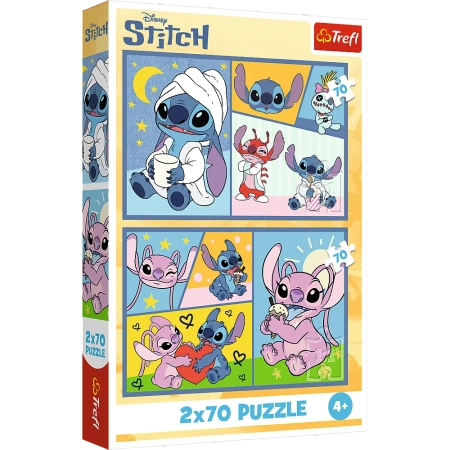 Puzzle Lilo i Stitch 2 x 70 el. Ze Stitchem nie ma nudy