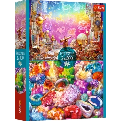 Puzzle 2 x 500 elementów Kosmos i kryształy Trefl