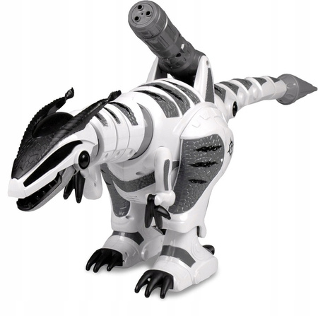 Dinozaur T-rex sterowany duży strzelający tańczący interaktywny 64cm 