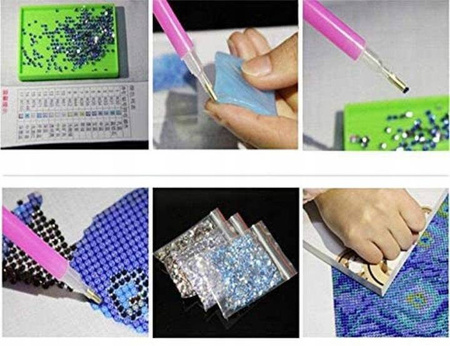 Mozaika diamentowa haft 5D 15x20 Kotek tęczowy