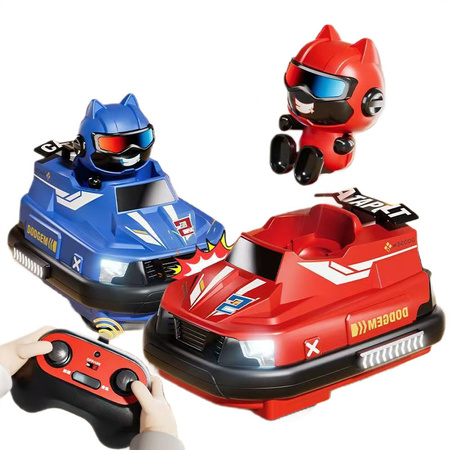 Zestaw 2 zdalnie sterowanych samochodów zderzające się światła LED piloty 