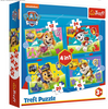 PUZZLE 4W1 BIEGNĄCE PIESKI PSI PAW PATROL TREFL 34628