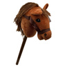 Interaktywna PLUSZOWA Głowa Konia na Kiju Dźwięk BRĄZOWA HOBBY HORSE