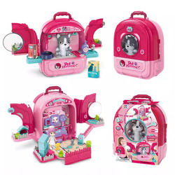 PSI Salon piękności Przychodnia dla zwierząt RÓŻOWY Plecak Zabawka mobilna