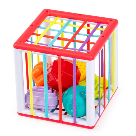 KOSTKA PEŁNA KSZTAŁTÓW SORTER ZABAWKA SENSORYCZNA KSZTAŁTY tulifun