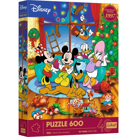 Puzzle 600 el. 40-lecie Trefl Myszka Miki i Przyjaciele Święta Trefl