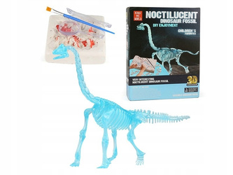 Skamielina dinozaur Brachiozaur model szkieletu 3D świecący w ciemności