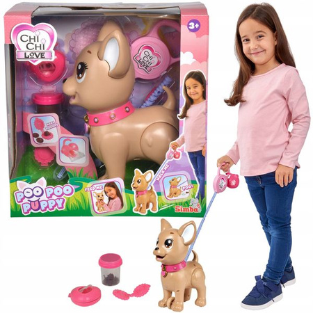 CHI CHI LOVE POO POO PUPPY szczeniak na smyczy chodzący interaktywny