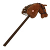 Interaktywna PLUSZOWA Głowa Konia na Kiju Dźwięk BRĄZOWA HOBBY HORSE