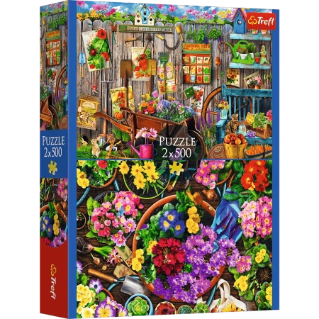 Puzzle 2x500 elementów Prace w ogrodzie Trefl