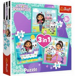 PUZZLE 3w1 Aktywności Gabby Koci Domek Gabi TREFL