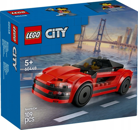 LEGO CITY 60448 CZERWONY SAMOCHÓD SPORTOWY WYŚCIGOWY