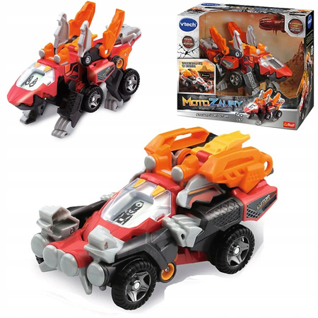 INTERAKTYWNY STEGOZAUR LUTOR MOTOZAURY DINO AUTO 60 DŹWIĘKÓW 2 W 1 VTECH 