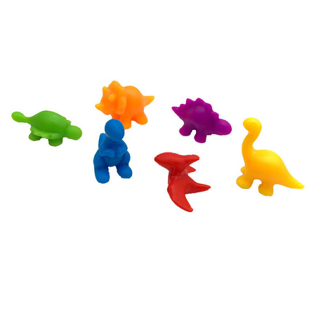 FIGURKI DINOZAURY NAUKA KOLORÓW LICZENIA MONTESSORI EDUKACYJNE