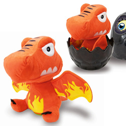 Mega Jajozaury LAWA plusz 26 cm z dźwiękiem CZERWONY Flame