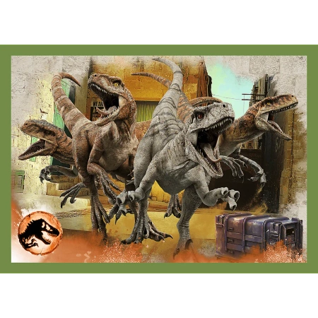 Puzzle 4w1 groźne dinozaury Jurassic World Trefl