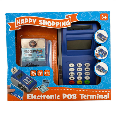 Terminal płatniczy B/O zbliżeniowy czytnik zabawkowy z kartą i paragonami