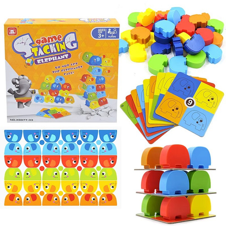 Spadające Słonie Gra zręcznościowa Wieża Słoni balansujace