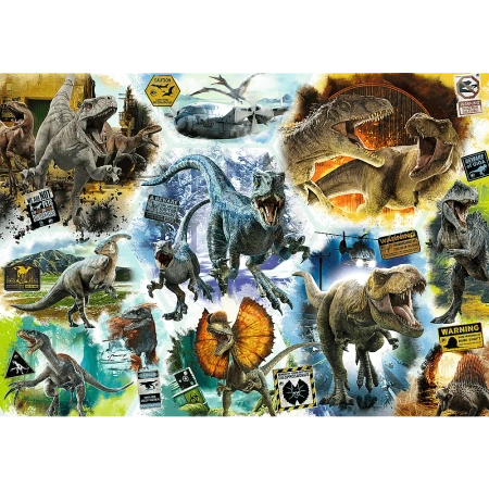Puzzle 1000 el Na tropie dinozaurów Jurrasic World Trefl