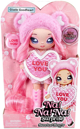 Na! Na! Na! Surprise Sweetest Hearts Doll - Pink Heart Bear lalka Gisele Goodheart