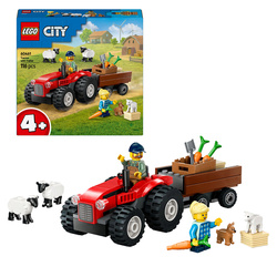 LEGO CITY 60461 Czerwony traktor z przyczepą i owcą