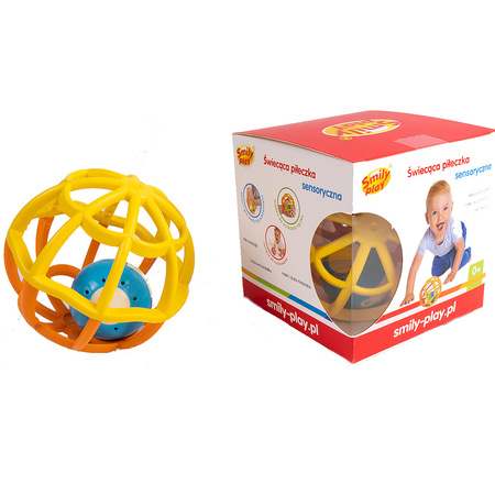 GRZECHOTKA ŚWIECĄCA PIŁECZKA POMARAŃCZ SMILY PLAY