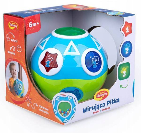WIRUJĄCA PIŁKA INTERAKTYWNA MÓWIĄCA PL ZABAWKA 6m+