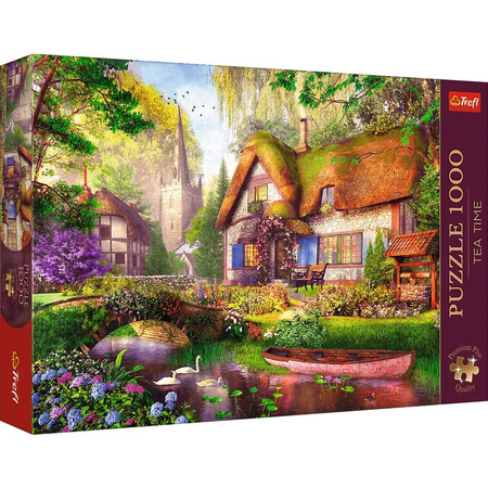 Puzzle 1000 el. Urocza chatka w lesie Trefl
