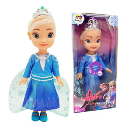 LALKA ZIMOWA KSIĘŻNICZKA W KORONIE Z LODOWEJ KRAINY Z DŹWIĘKIEM