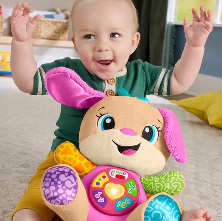 Fisher Price siostrzyczka szczeniaczka uczniaczka interaktywna plusz JFD36