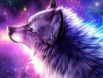 DIAMENTOWA MOZAIKA Haft 5D Wilczek z gwiazdami