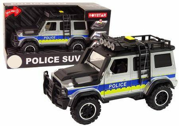 Auto Terenowe Suv Policja Napęd Frykcyjny ze światłem i dźwiękiem