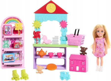 Barbie Chelsea zestaw sklepik z zabawkami HNY59 akcesoria 