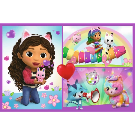  Puzzle Koci Domek Gabi 2x70 el. Baw się z Gabi