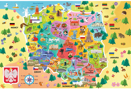 PUZZLE 54 EDUKACYJNE Mapa Polski 15556