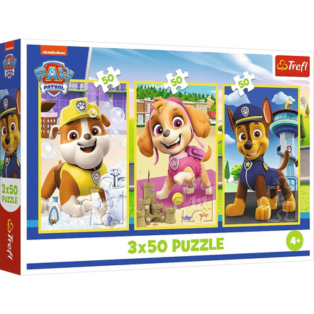 Puzzle 3x50 elementów Psi Patrol nasze pieski Trefl