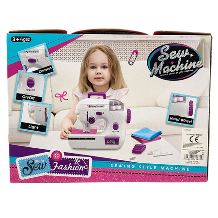 Maszyna do szycia dla dzieci ze światełkiem i różnymi funkcjami bezpieczna