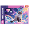 Puzzle 160 el. Domowy kotek Tęczowy na chmurkach Trefl
