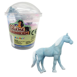 Slime z konikiem masa żelowa unikatowa zestaw z figurką konia