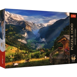Puzzle Premium Plus Quality 1000 el. Dolina Lauterbrunnen, Szwajcaria